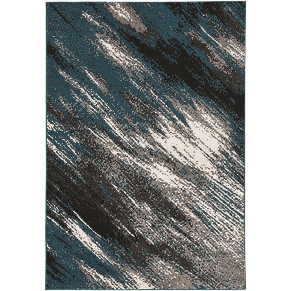 KAS 6438 Skyline 7 ft. 10 in. X 10 ft. 10 in. Area Rug in Grey/Blue Shades